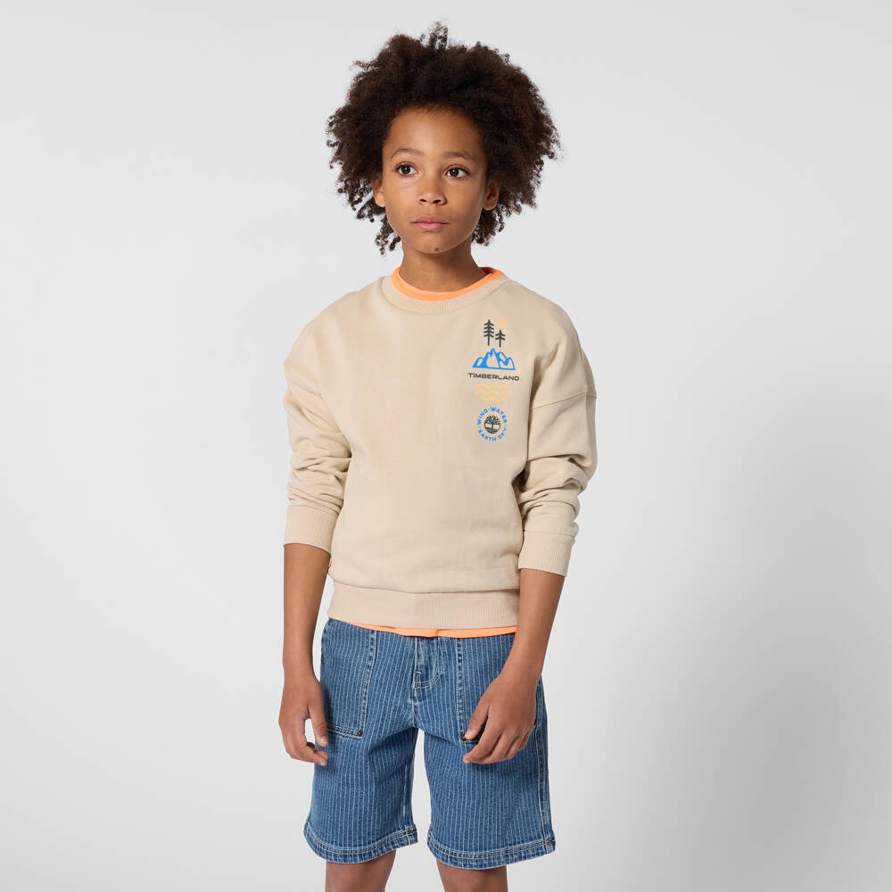 Timberland-Джинсовые шорты в синюю полоску для мальчиков | Childrensalon Outlet