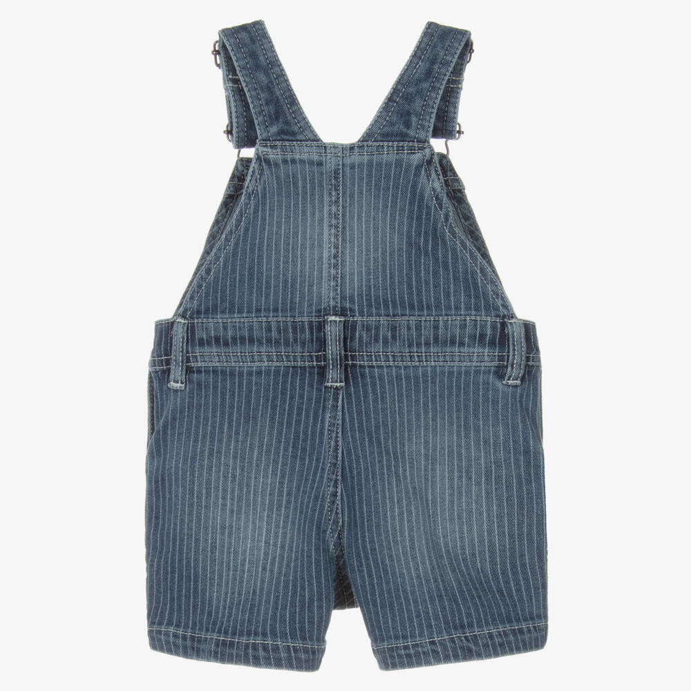 Timberland-Blue Stripe Dungaree Shorts | Childrensalon Outlet