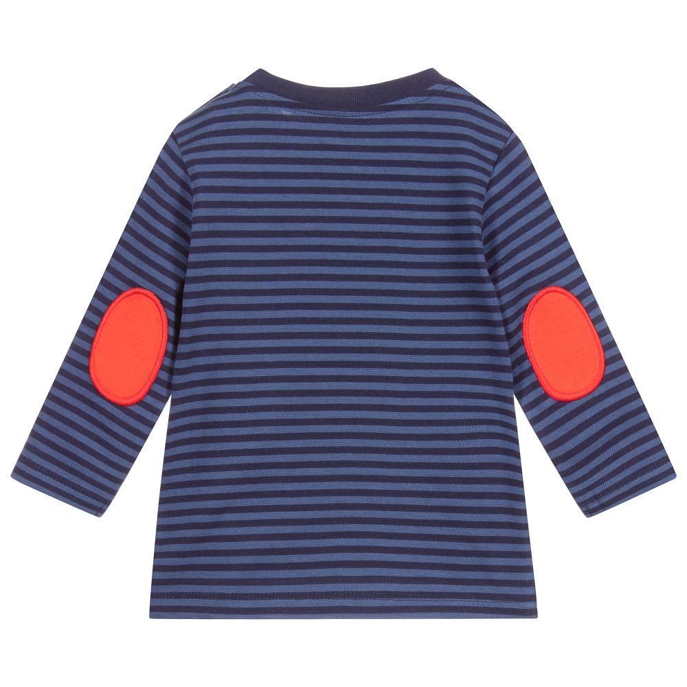 Timberland-Blue Striped Cotton Baby Top | Childrensalon Outlet