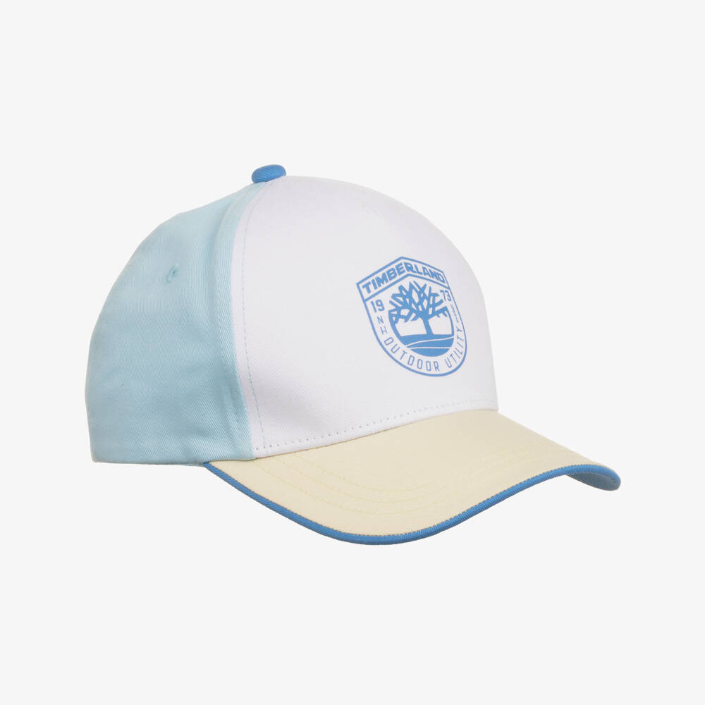 Timberland-Blue Twill Panelled Cap | Childrensalon Outlet
