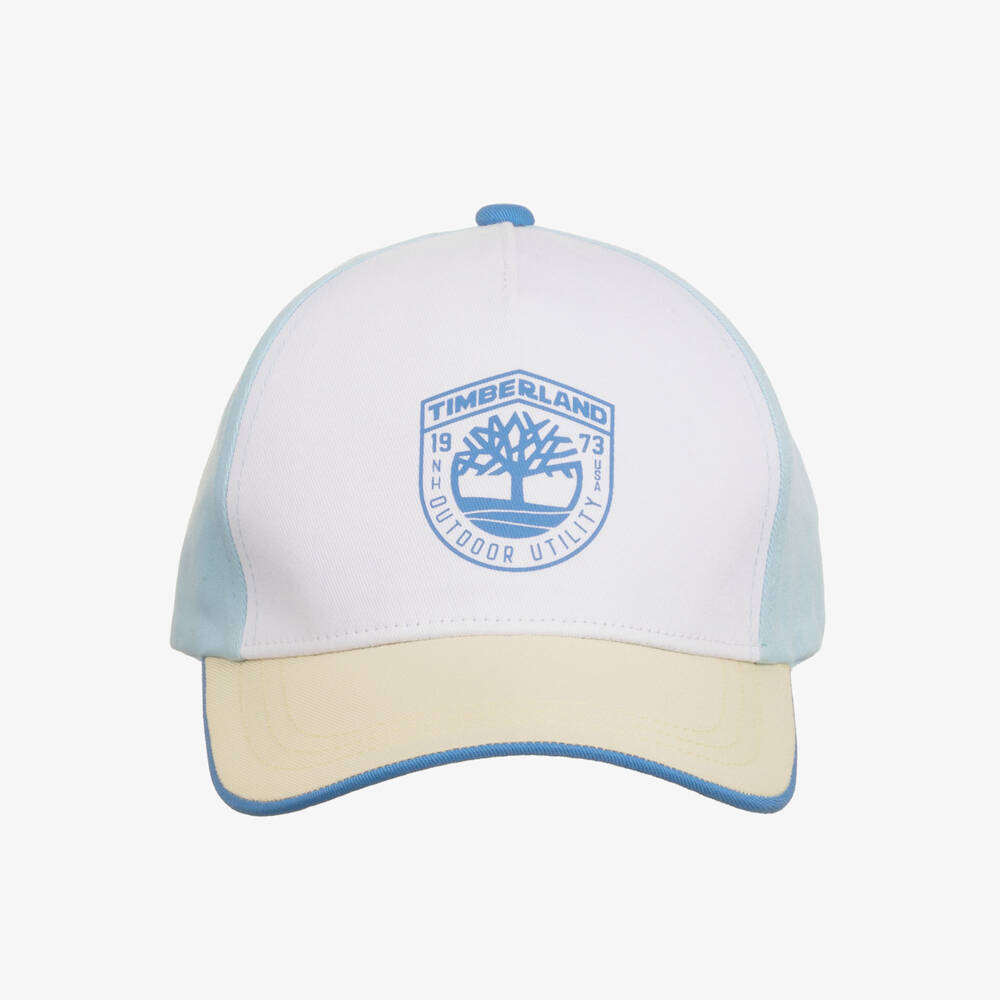 Timberland-Blue Twill Panelled Cap | Childrensalon Outlet