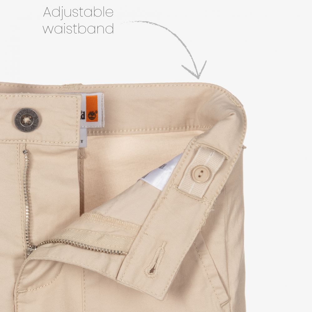 Timberland-Boys Beige Chino Shorts | Childrensalon Outlet