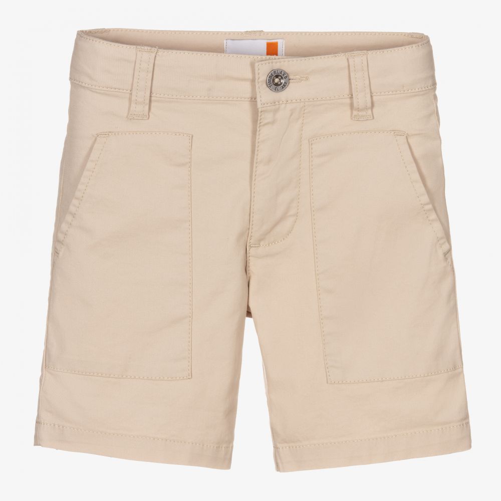 Timberland-Boys Beige Chino Shorts | Childrensalon Outlet