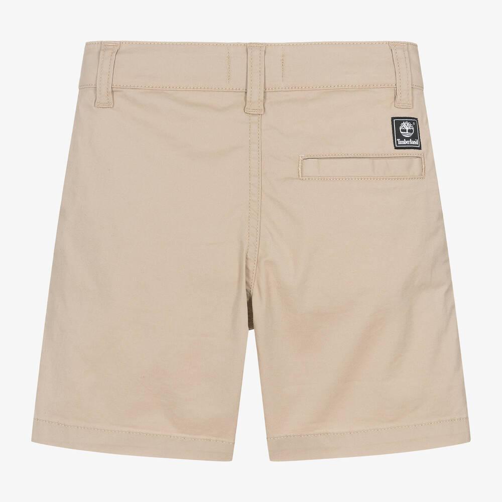 Timberland-شورت تشينو قطن تويل لون بيج للأولاد | Childrensalon Outlet