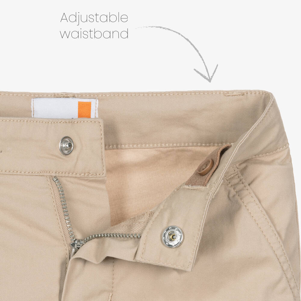 Timberland-شورت تشينو قطن تويل لون بيج للأولاد | Childrensalon Outlet