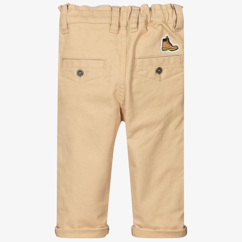 Timberland-Boys Beige Cotton Chinos | Childrensalon Outlet