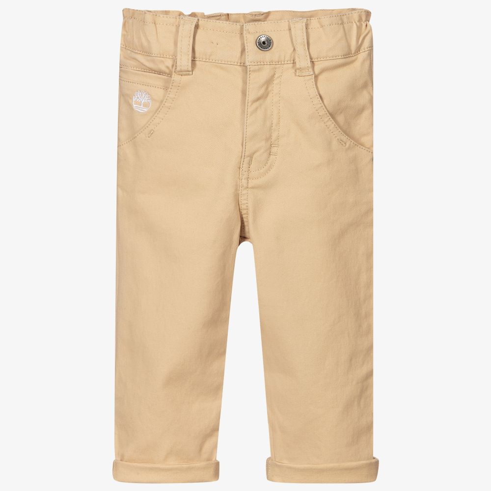 Timberland - Boys Beige Cotton Chinos | Childrensalon