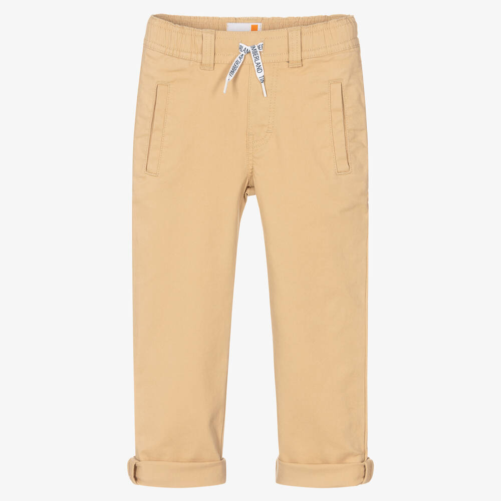 Timberland-Бежевые брюки из саржи для мальчиков | Childrensalon Outlet