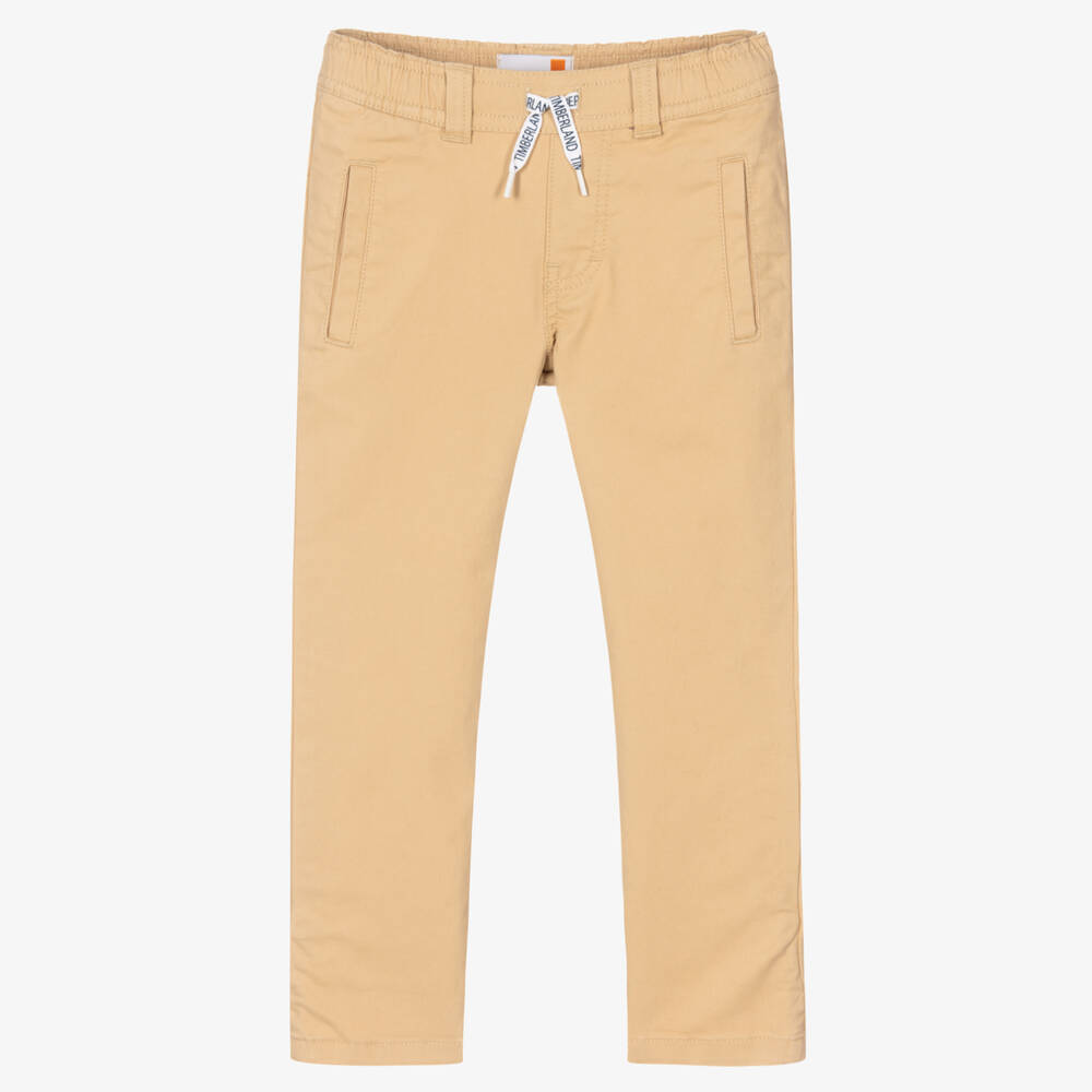 Timberland - Pantalon beige en sergé Garçon | Childrensalon