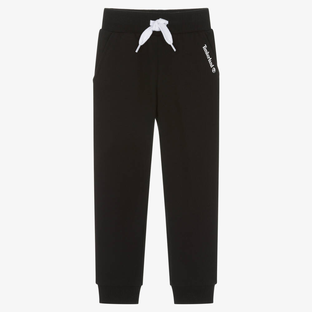 Timberland - Boys Black Cotton Jersey Joggers | Childrensalon