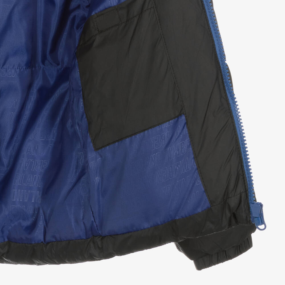 Timberland-Boys Black Hooded Puffer Jacket | Childrensalon Outlet