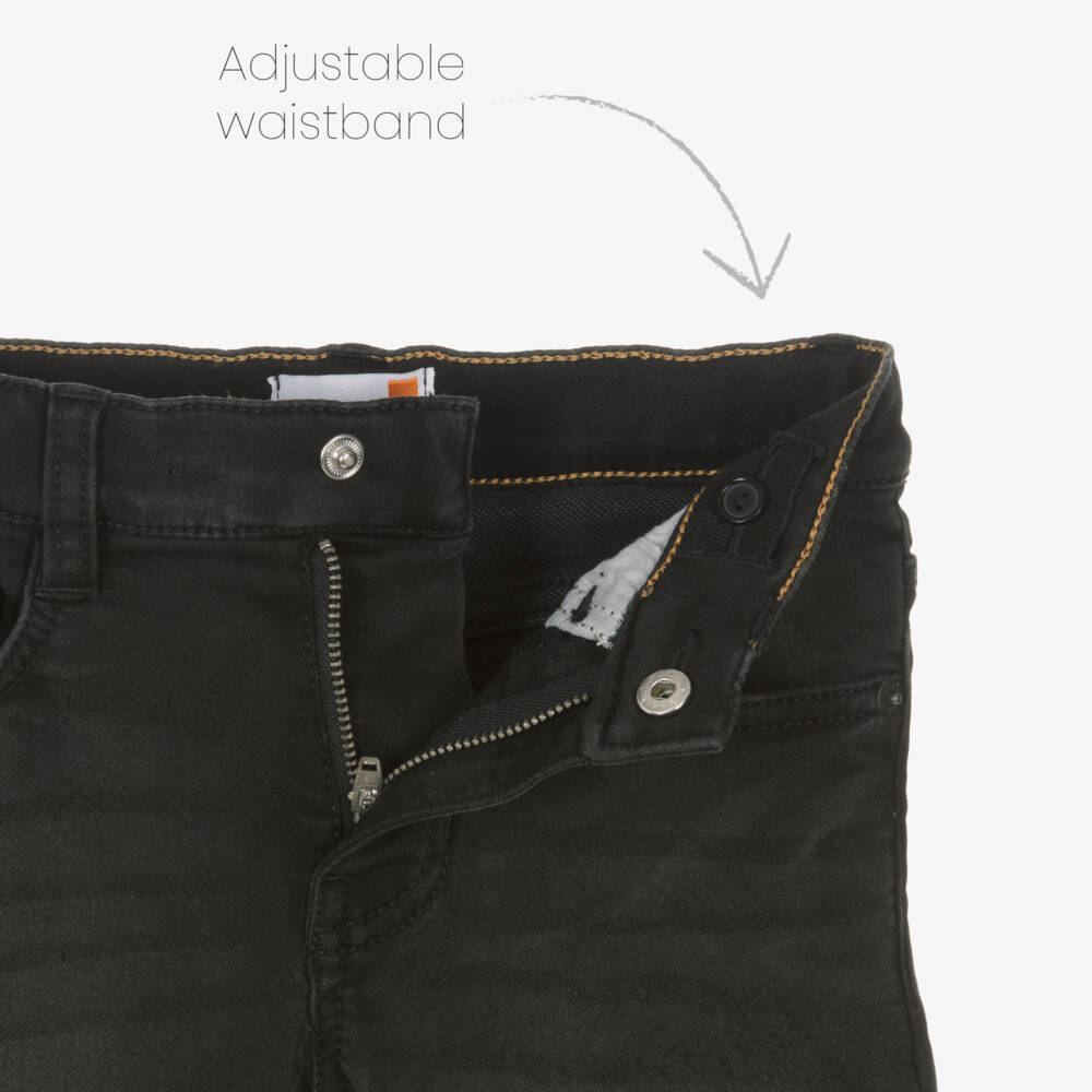 Timberland-Boys Black Stretch Denim Trousers | Childrensalon Outlet