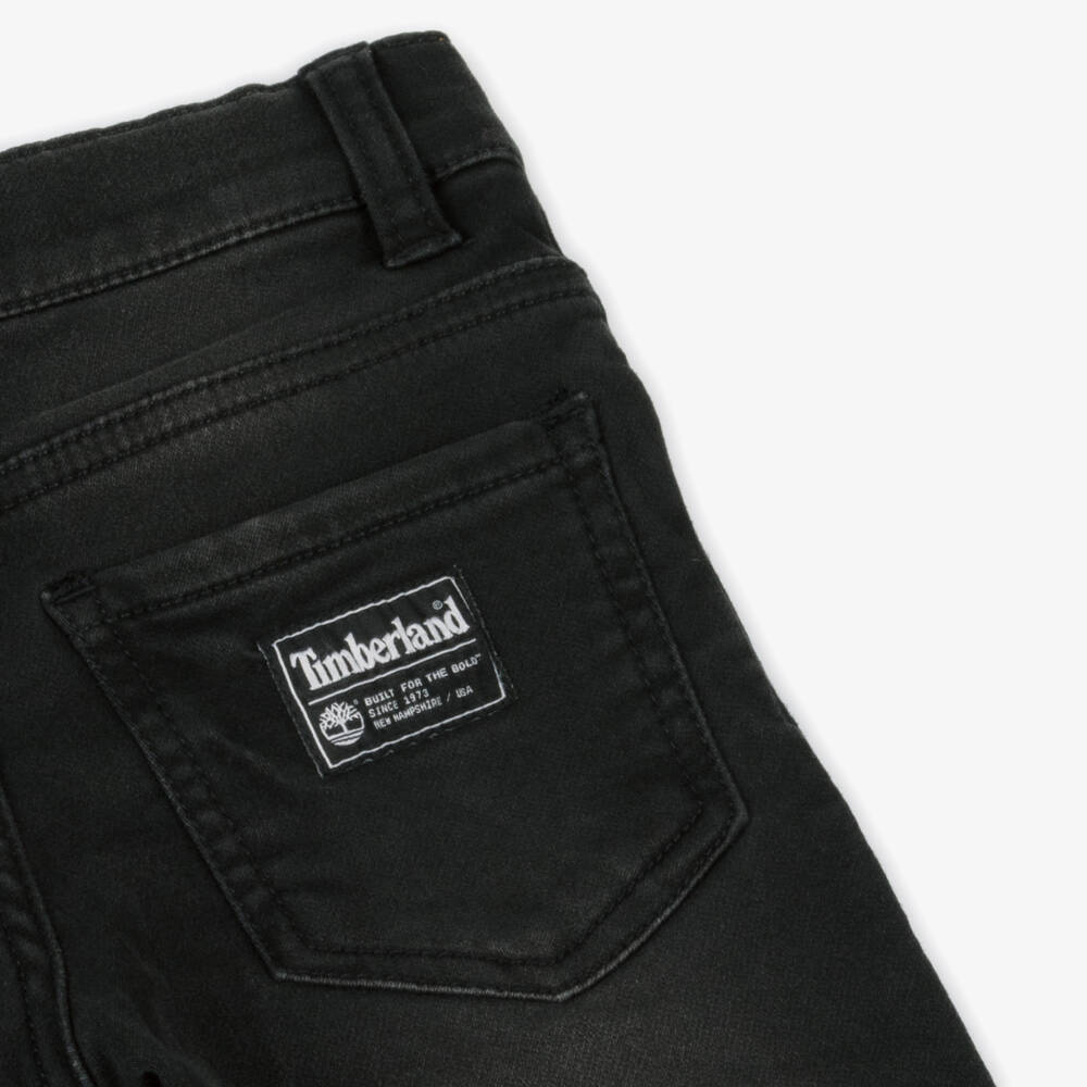 Timberland-Boys Black Stretch Denim Trousers | Childrensalon Outlet
