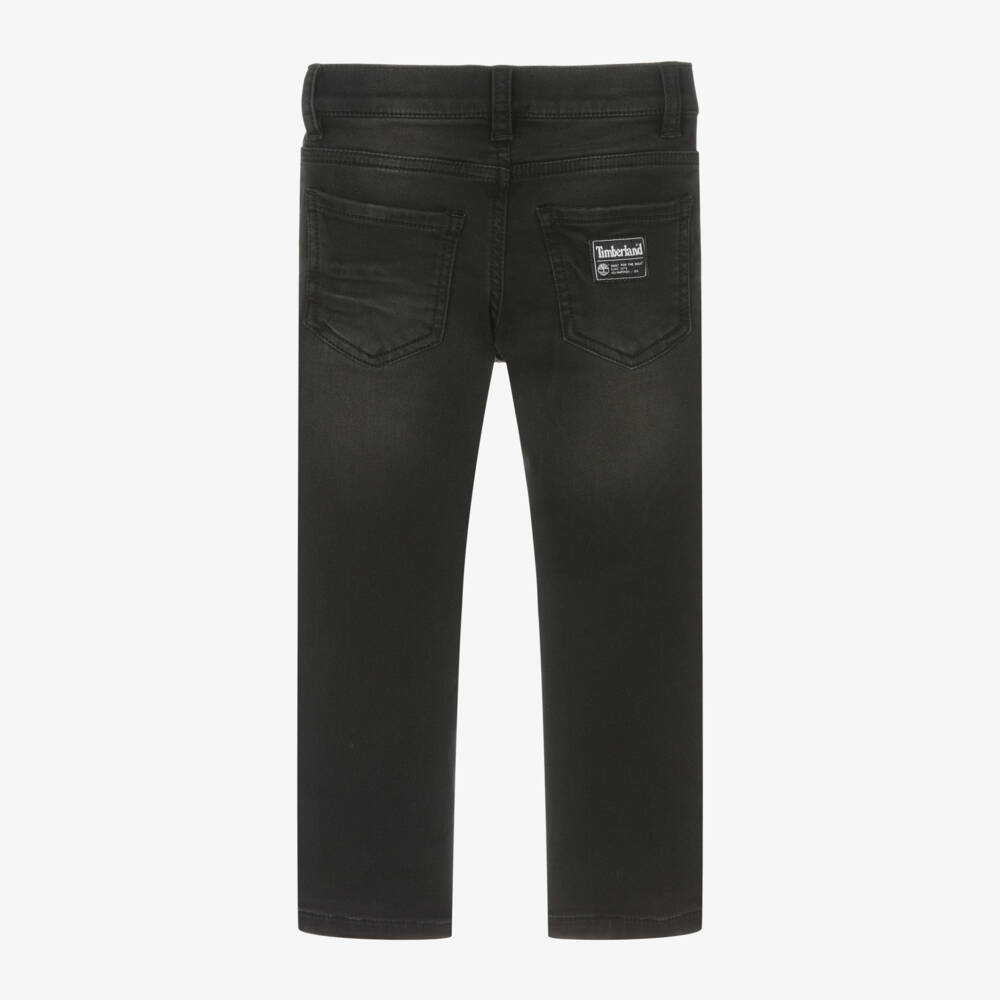 Timberland-Boys Black Stretch Denim Trousers | Childrensalon Outlet
