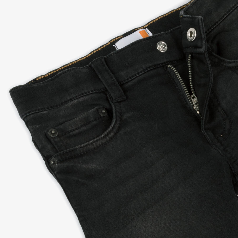 Timberland-Boys Black Stretch Denim Trousers | Childrensalon Outlet