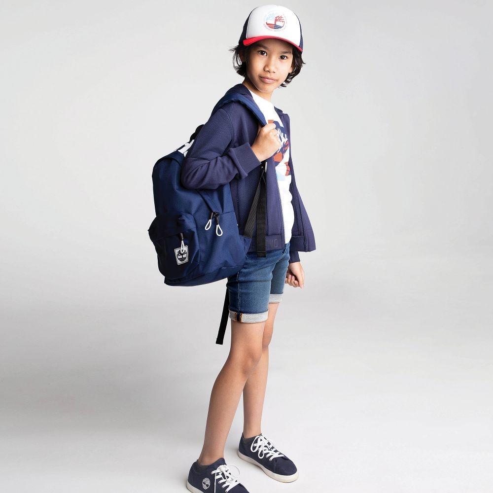 Timberland - Short chino bleu Garçon | Childrensalon Outlet Timberland - Short chino bleu Garçon | Childrensalon Outlet