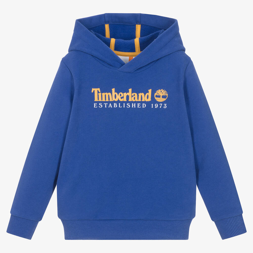 Timberland - Blauer Baumwoll-Kapuzenpulli | Childrensalon
