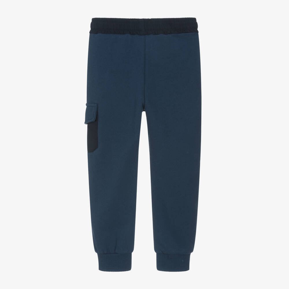 Timberland-Boys Blue Cotton Joggers | Childrensalon Outlet