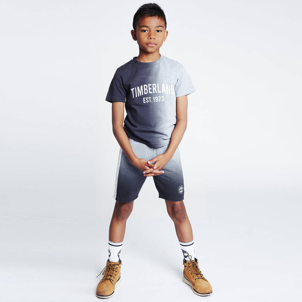 Timberland-Синие хлопковые шорты | Childrensalon Outlet