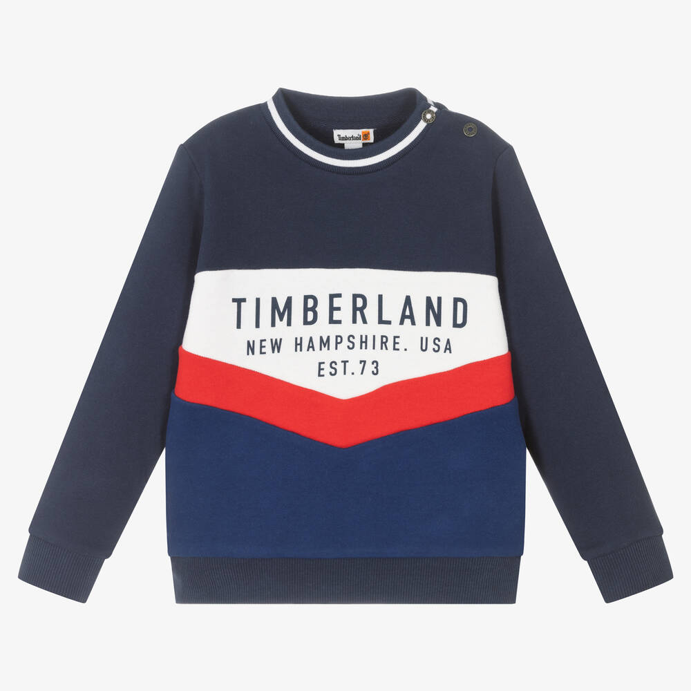 Timberland - Синий хлопковый свитшот для мальчиков | Childrensalon