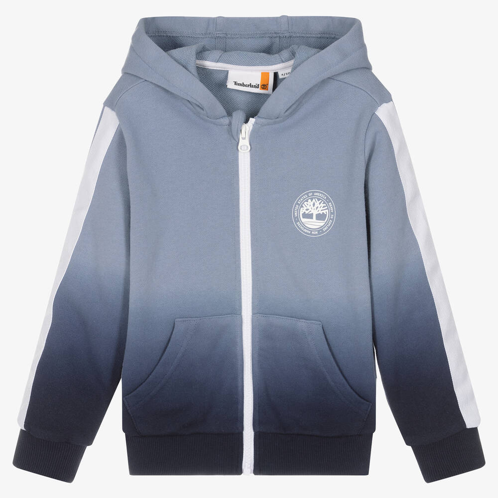 Timberland - Blaue Baumwoll-Kapuzenjacke | Childrensalon