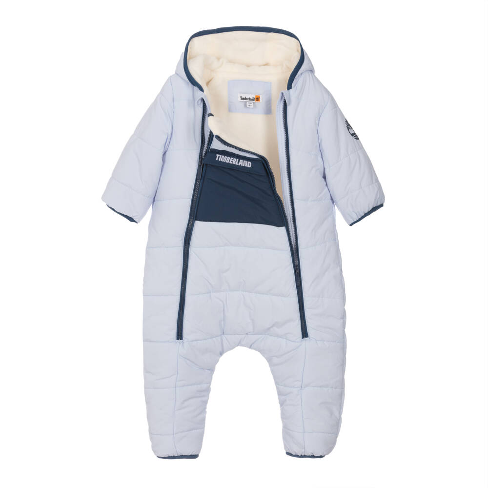 Timberland-Boys Blue Cozy Insulated Snowsuit | Childrensalon Outlet