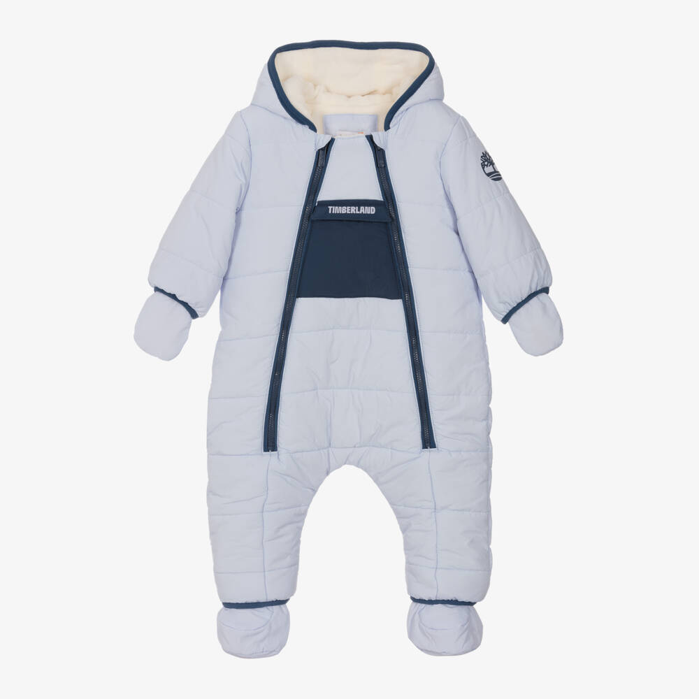 Timberland-Boys Blue Cozy Insulated Snowsuit | Childrensalon Outlet