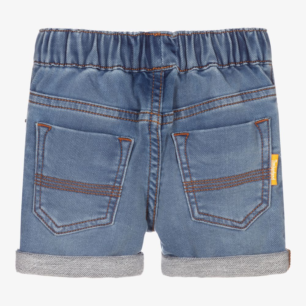 Timberland-Boys Blue Denim Jersey Shorts | Childrensalon Outlet