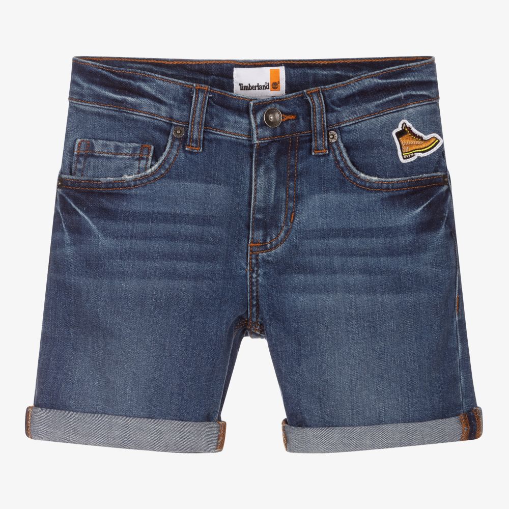 Timberland - Boys Blue Denim Shorts | Childrensalon