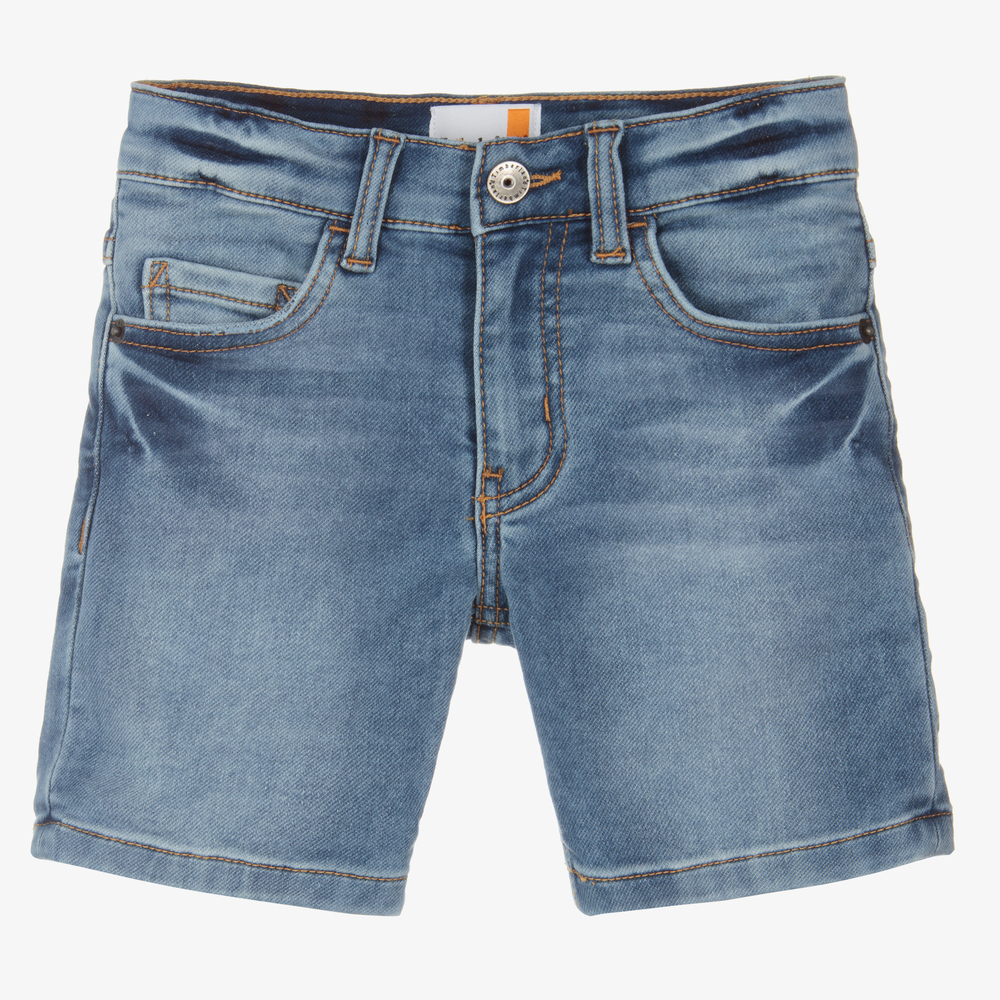 Timberland - Boys Blue Denim Shorts | Childrensalon