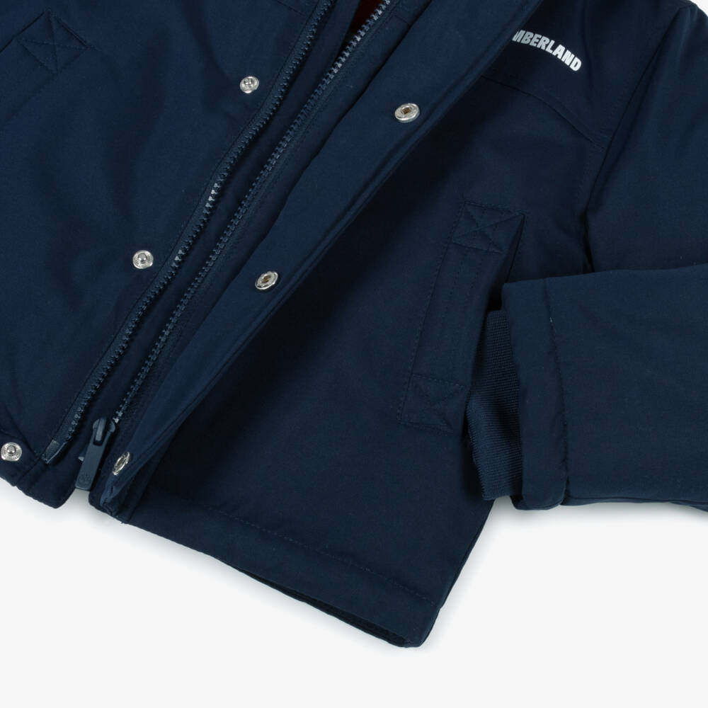 Timberland-Boys Blue Emblem Coat | Childrensalon Outlet