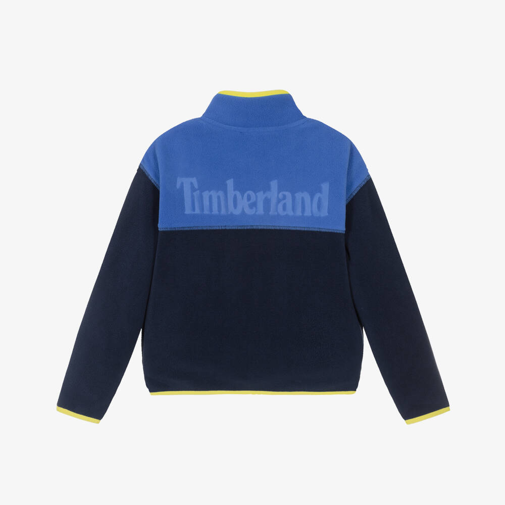 Timberland-Синий флисовый жакет на молнии для мальчиков | Childrensalon Outlet
