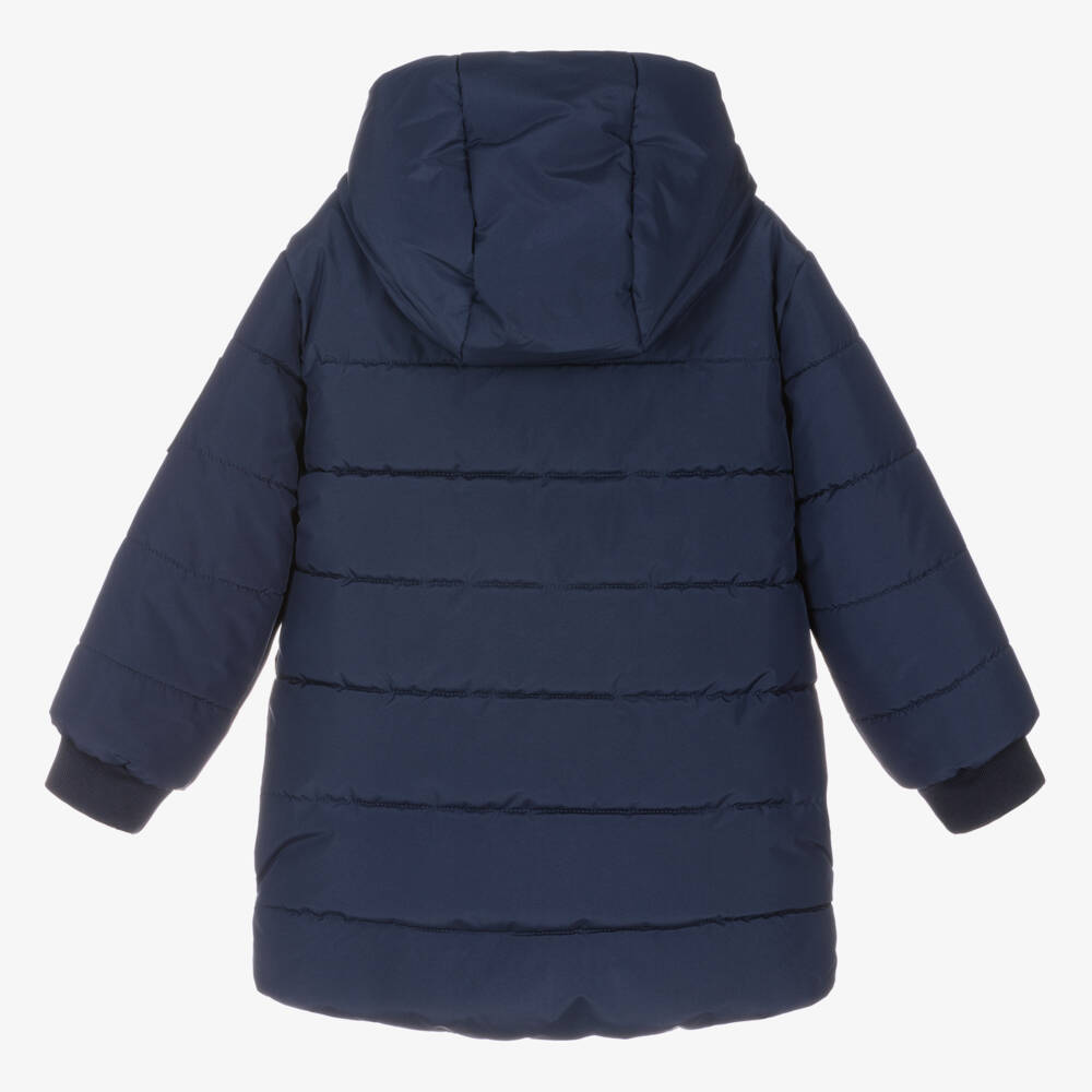 Timberland-Boys Blue Hooded Puffer Coat | Childrensalon Outlet