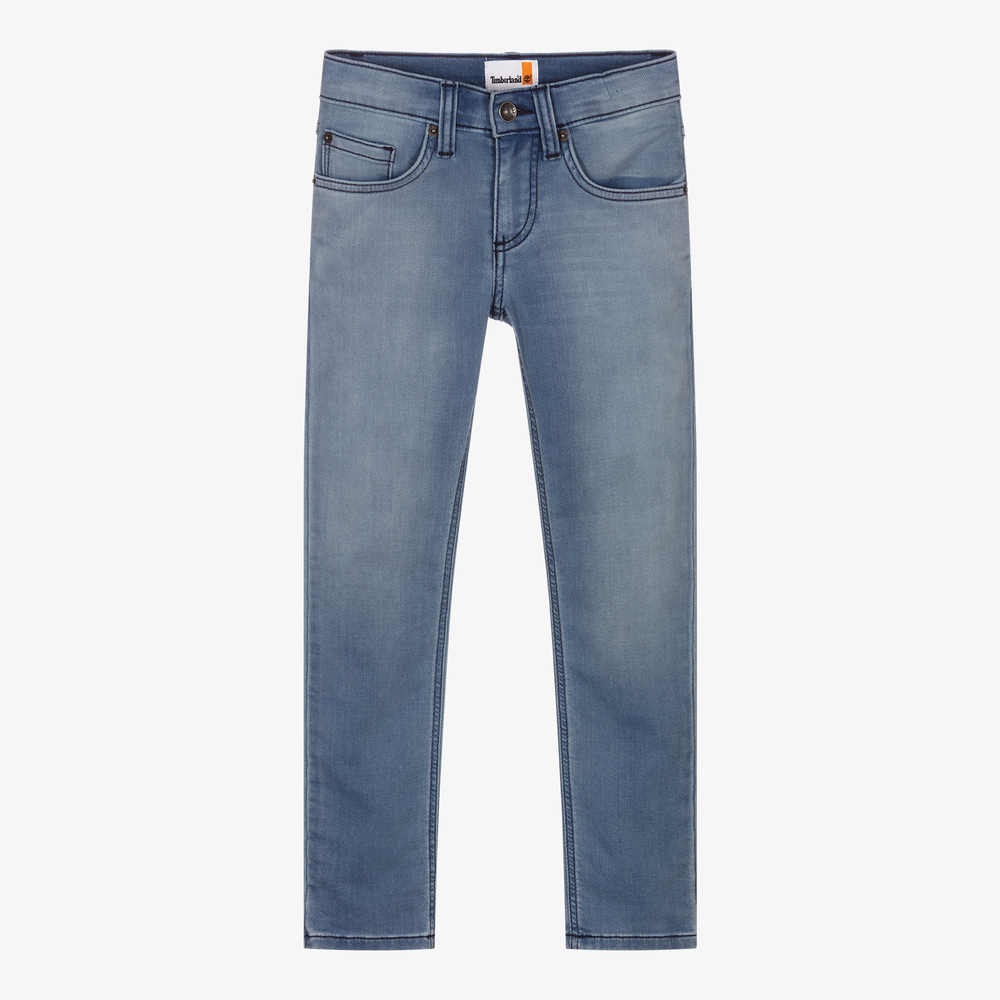 Timberland - Boys Blue Jersey Denim Jeans | Childrensalon