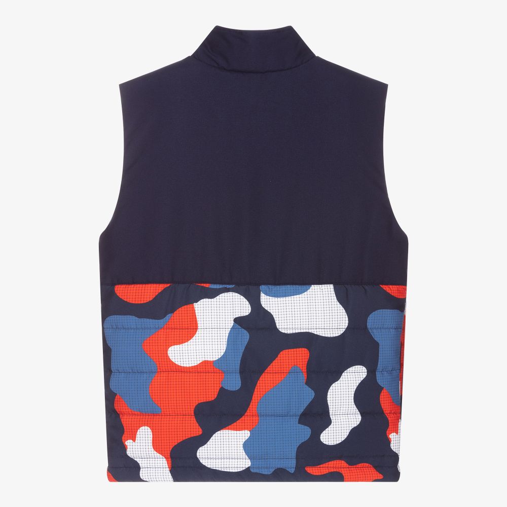 Timberland-Boys Blue Logo Puffer Gilet | Childrensalon Outlet