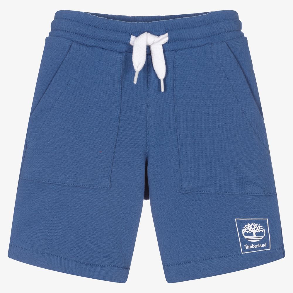 Timberland - Boys Blue Logo Shorts | Childrensalon