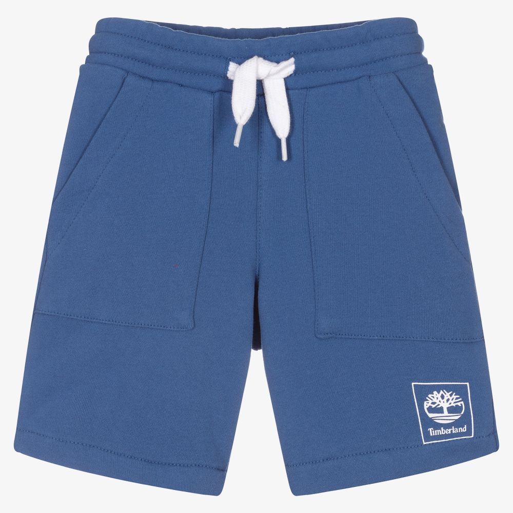 Timberland-Boys Blue Logo Shorts | Childrensalon Outlet