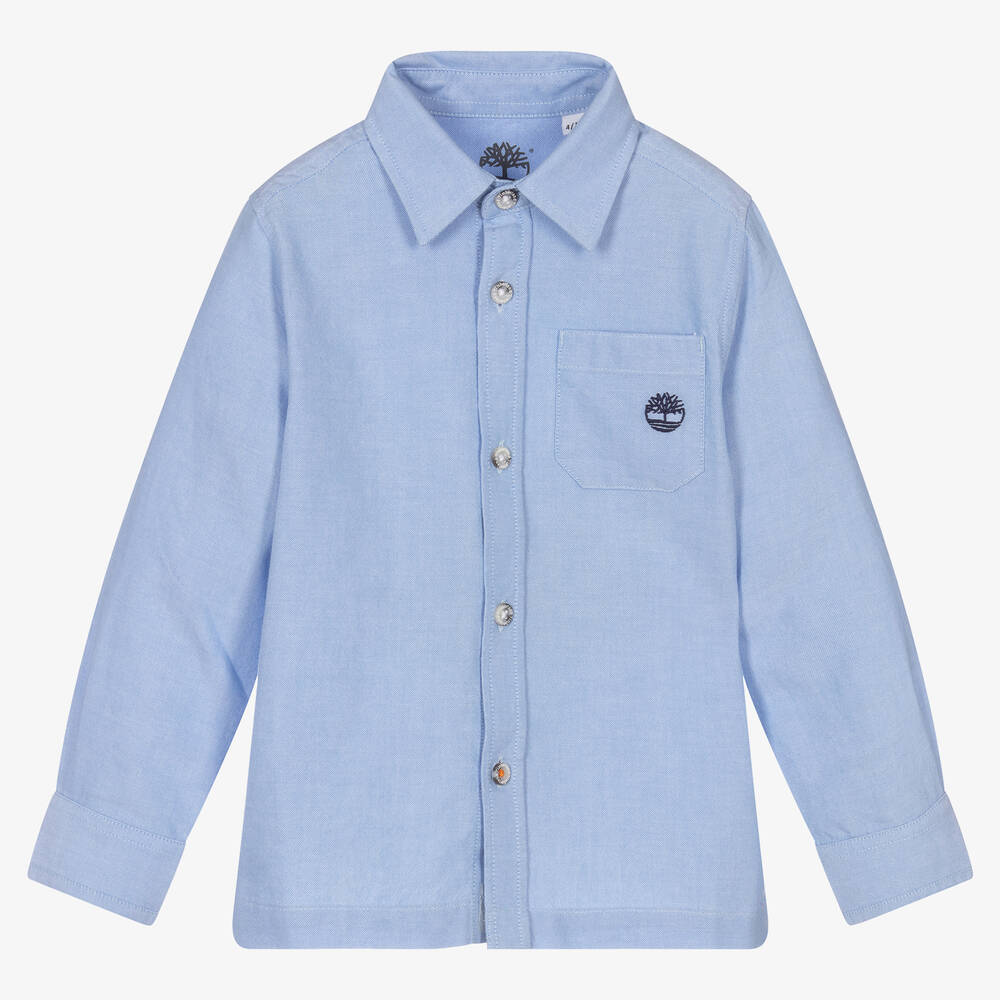 Timberland - Chemise Oxford bleue garçon | Childrensalon