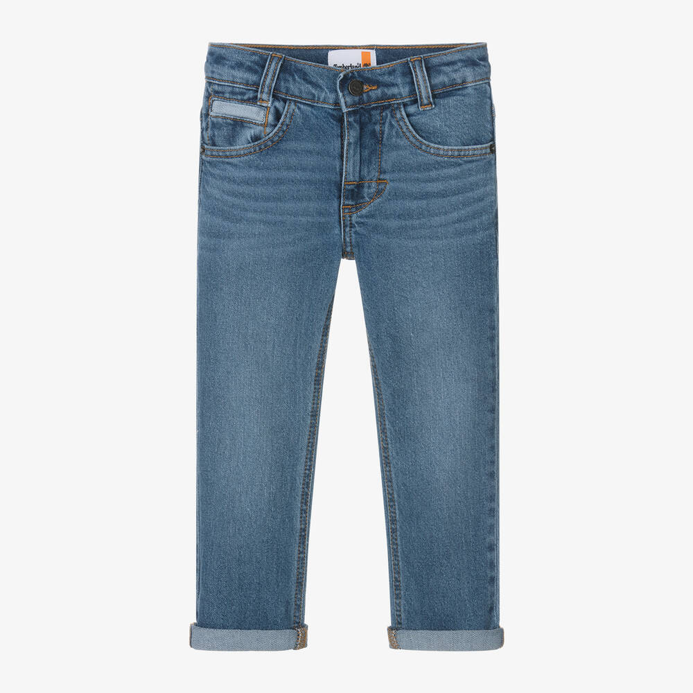 Timberland-Boys Blue Straight Leg Denim Jeans | Childrensalon Outlet