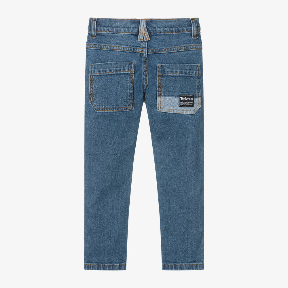 Timberland-Boys Blue Straight Leg Denim Jeans | Childrensalon Outlet