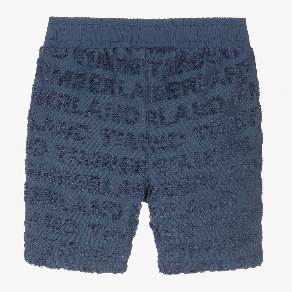 Timberland-Boys Blue Towelling Jersey Shorts | Childrensalon Outlet
