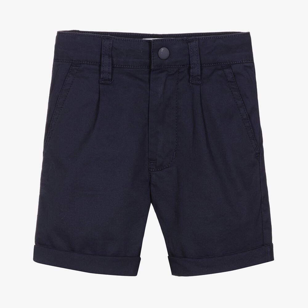 Timberland - Boys Blue Twill Chino Shorts | Childrensalon