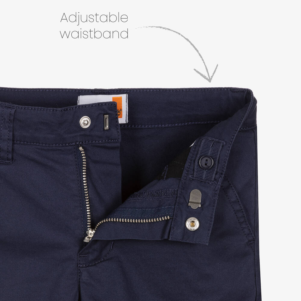 Timberland-Синие шорты чинос из саржи | Childrensalon Outlet