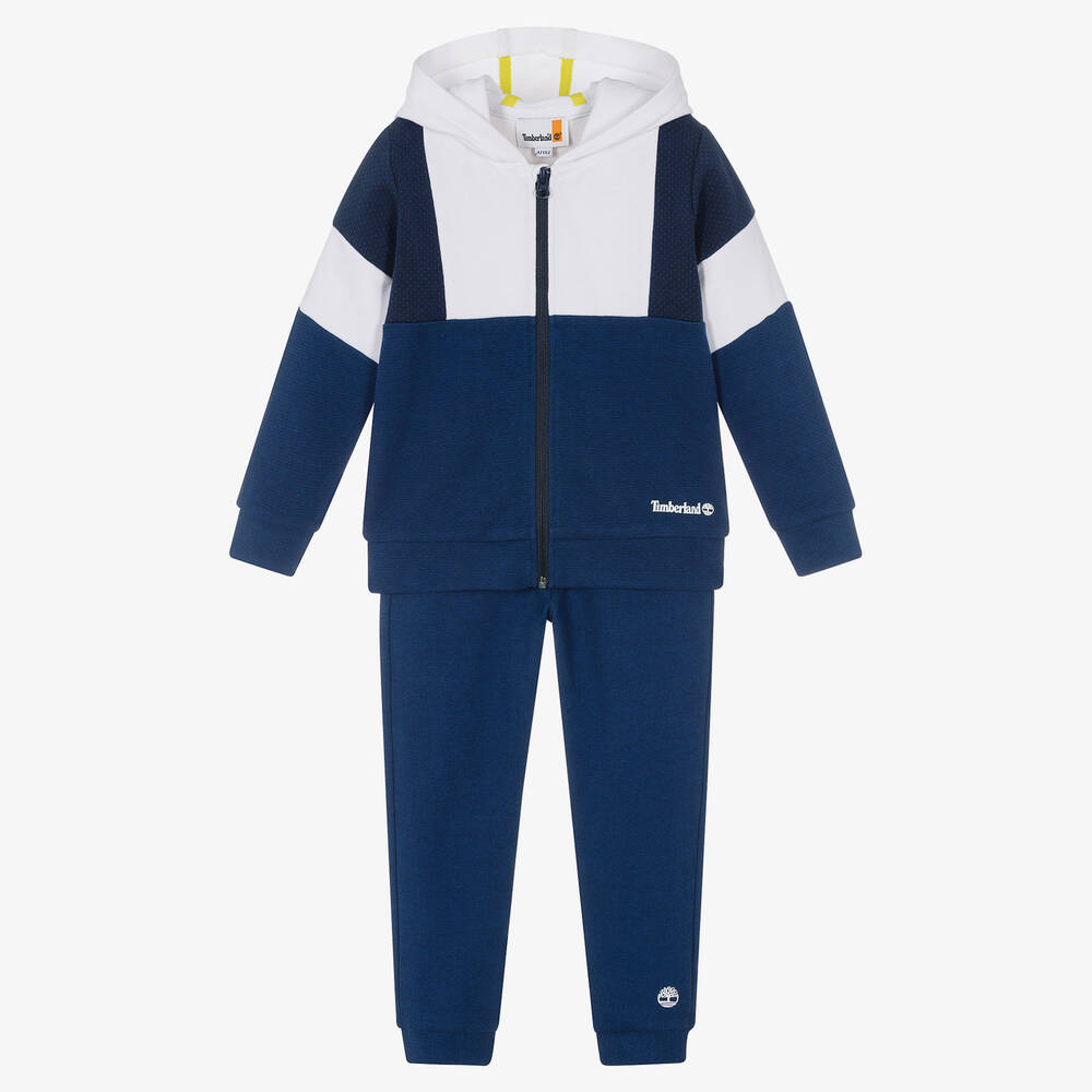 Timberland - Baumwoll-Trainingsanzug blau & weiß | Childrensalon