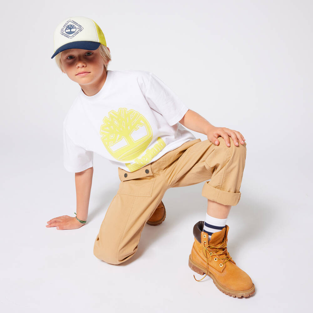 Timberland-Яркая футболка с эмблемой дерева для мальчиков | Childrensalon Outlet