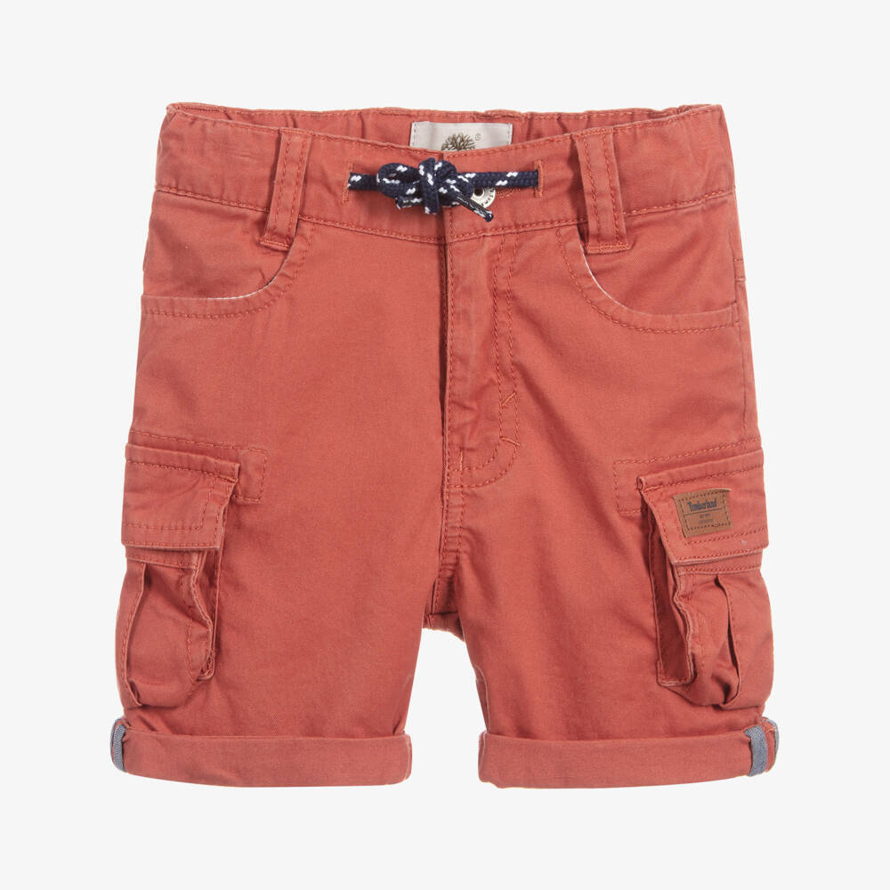 Timberland-Boys Brown Cotton Shorts | Childrensalon Outlet