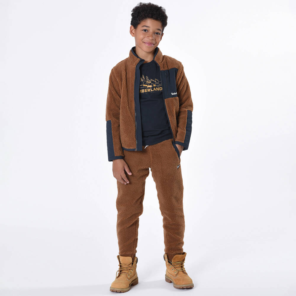 Timberland teddy fleece brown outlet