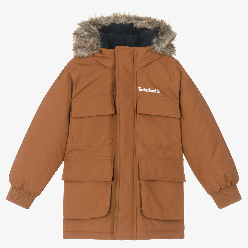 Timberland - Brauner wasserabweisender Parka  | Childrensalon