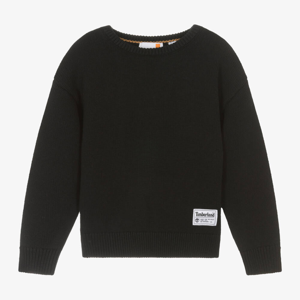 Timberland-Boys Charcoal Knit Jumper | Childrensalon Outlet