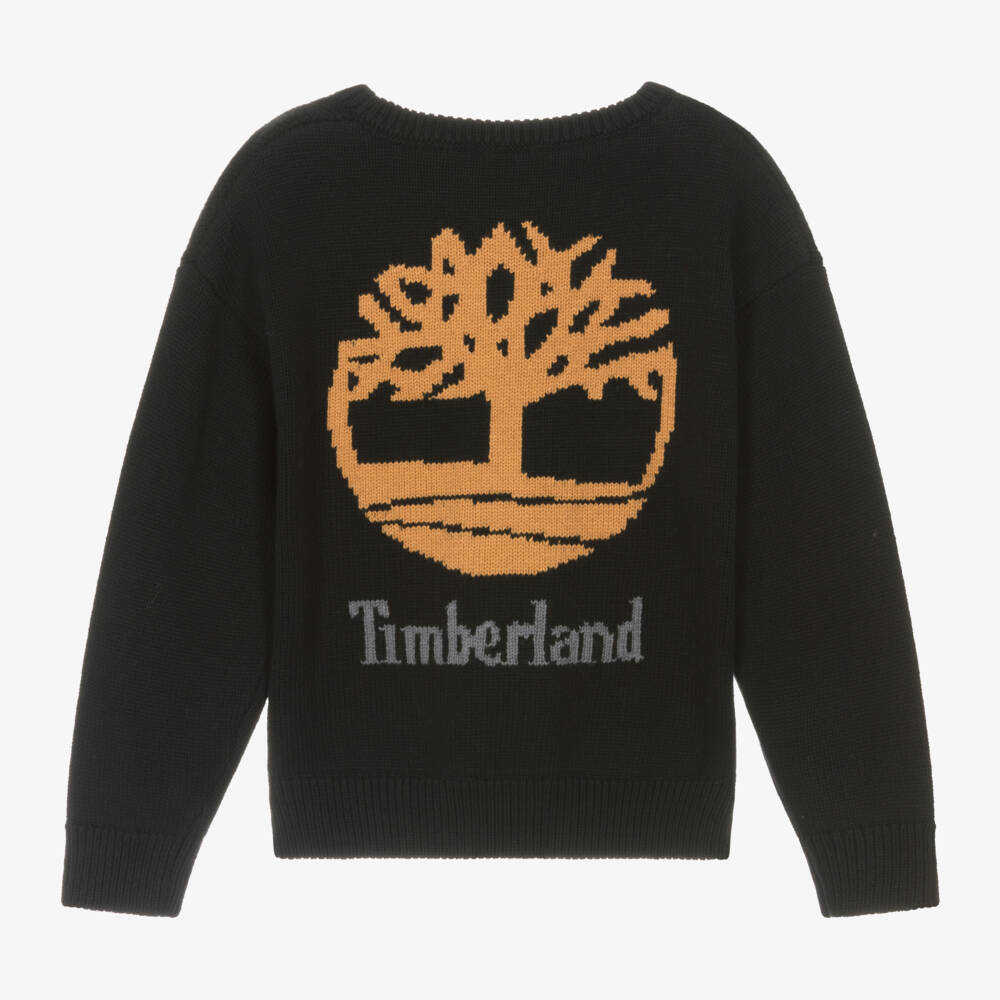 Timberland-Boys Charcoal Knit Jumper | Childrensalon Outlet
